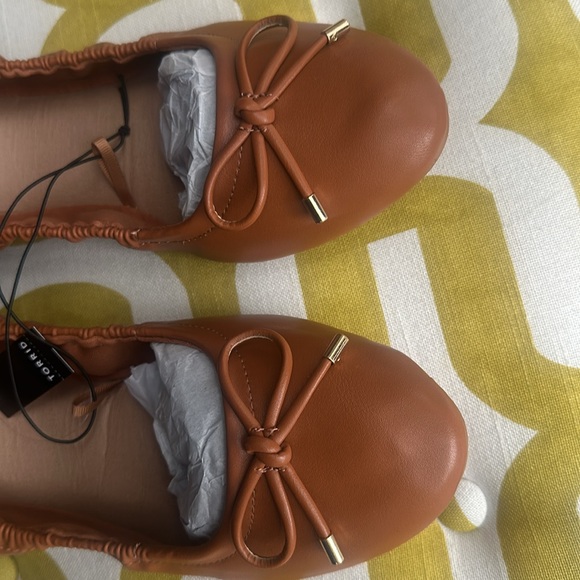Torrid Ballerina Flats Cognac Color Size 10 Final Sale - Picture 7 of 8